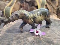 Hand Made Leopard Stone Lioness Carving x 1 From Nyanga, Zimbabwe