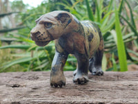 Hand Made Leopard Stone Lioness Carving x 1 From Nyanga, Zimbabwe