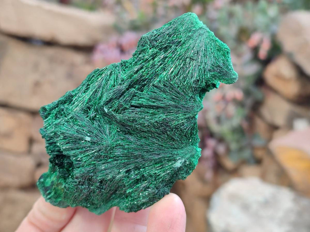 Natural Silky Malachite Specimens x 6 From Kasompe, Congo - Toprock Gemstones and Minerals 
