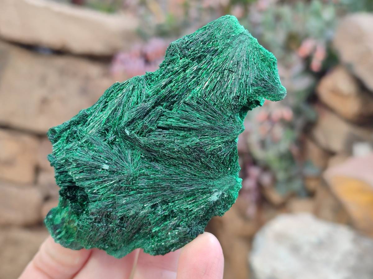 Natural Silky Malachite Specimens x 6 From Kasompe, Congo - Toprock Gemstones and Minerals 