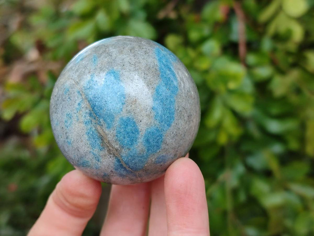 Polished Blue Spotted Spinel in Quartz Spheres x 6 From Madagascar - Toprock Gemstones and Minerals 