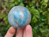 Polished Blue Spotted Spinel in Quartz Spheres x 6 From Madagascar