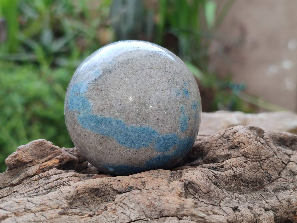 Polished Blue Spotted Spinel in Quartz Spheres x 6 From Madagascar - Toprock Gemstones and Minerals 