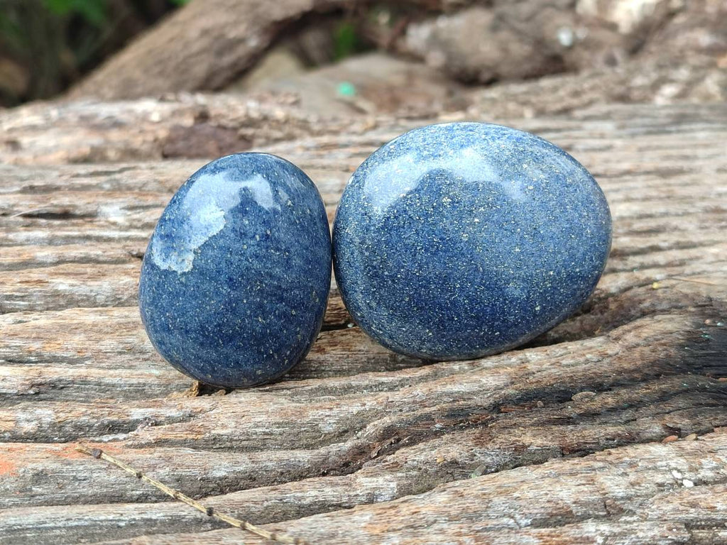 Polished Lazulite Galets x 12 From Madagascar - Toprock Gemstones and Minerals 