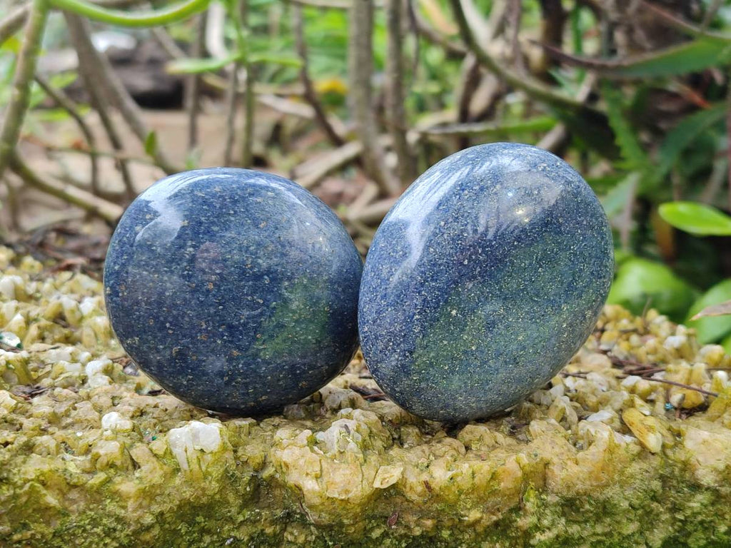 Polished Lazulite Galets x 12 From Madagascar - Toprock Gemstones and Minerals 