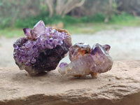 Natural Window Amethyst Crystal Conglomerates x 12 From Chiredzi, Zimbabwe