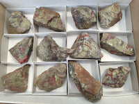 Natural Bastite Dragons Blood Stone Cobbed x 12 From Tshipise, South Africa
