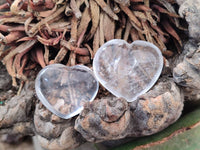 Polished Clear Quartz Crystal Hearts x 20 From Madagascar