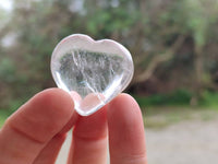 Polished Clear Quartz Crystal Hearts x 20 From Madagascar