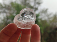Polished Clear Quartz Crystal Hearts x 20 From Madagascar