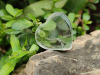Polished Clear Quartz Crystal Hearts x 20 From Madagascar