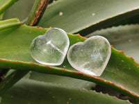 Polished Clear Quartz Crystal Hearts x 20 From Madagascar