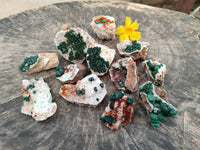 Natural Crystalline Ball Malachite and Quartz On Dolomite Matrix Specimens x 12 From Kambove, Congo
