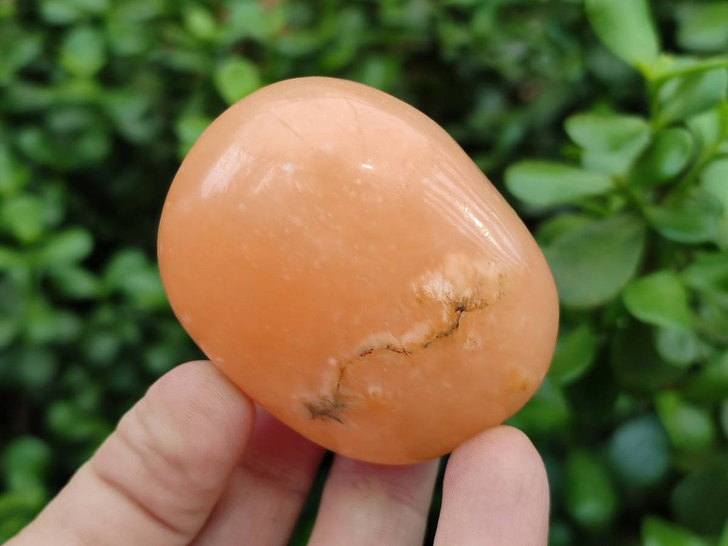 Polished Orange Twist Calcite Galets x 12 From Maevantanana, Madagascar - Toprock Gemstones and Minerals 
