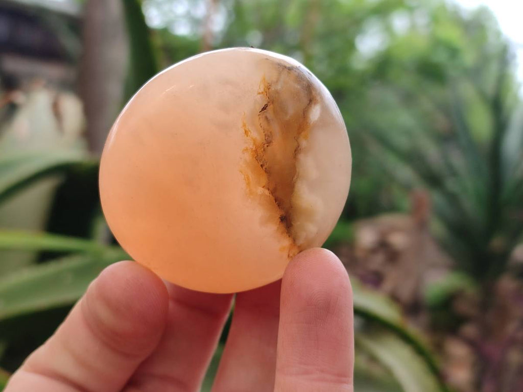 Polished Orange Twist Calcite Galets x 12 From Maevantanana, Madagascar - Toprock Gemstones and Minerals 