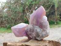 Natural Jacaranda Amethyst Quartz Crystal Clusters x 2 From Mumbwa, Zambia