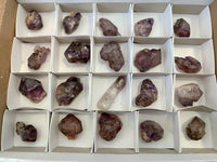Natural Window Amethyst Crystals x 20 From Chiredzi, Zimbabwe