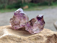 Natural Window Amethyst Crystals x 20 From Chiredzi, Zimbabwe