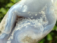 Polished Blue Lace Agate Standing Free Forms x 2 From Nsanje, Malawi