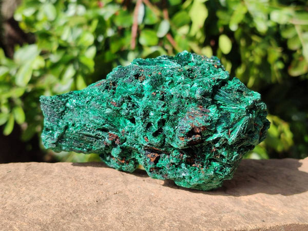 Natural Silky Malachite Specimens x 3 From Kasompe, Congo