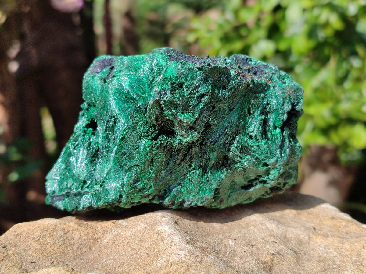 Natural Silky Malachite Specimens x 3 From Kasompe, Congo - Toprock Gemstones and Minerals 