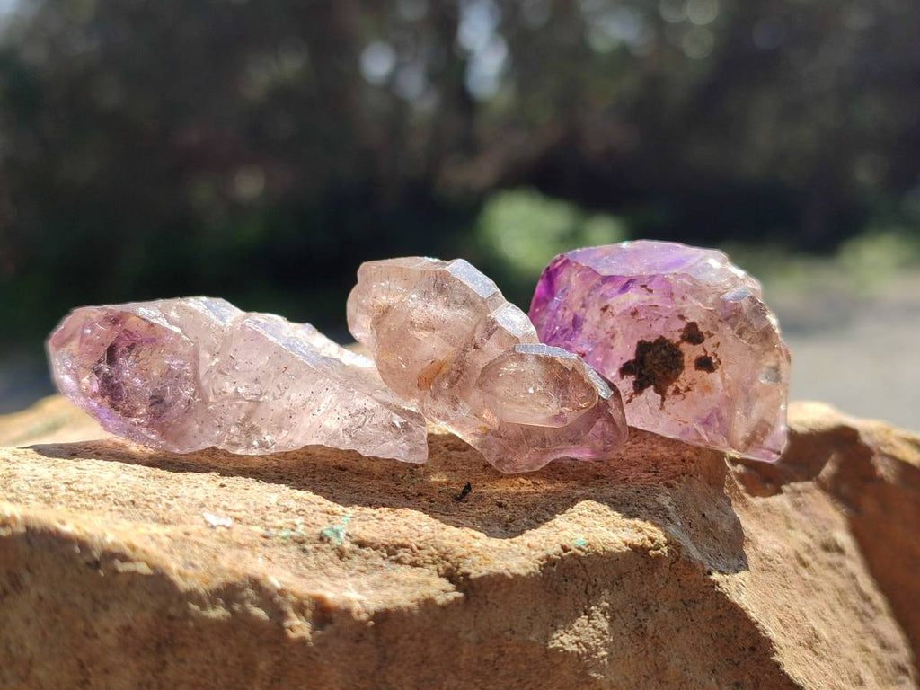Natural Window Amethyst Crystals x 35 From Chiredzi, Zimbabwe - Toprock Gemstones and Minerals 