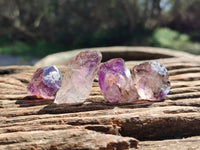 Natural Window Amethyst Crystals x 35 From Chiredzi, Zimbabwe