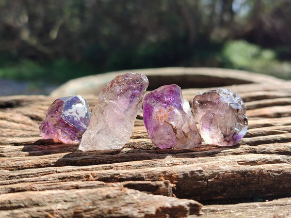 Natural Window Amethyst Crystals x 35 From Chiredzi, Zimbabwe