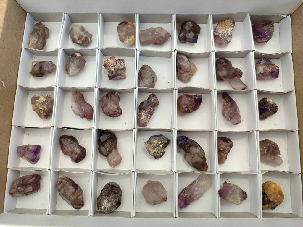 Natural Window Amethyst Crystals x 35 From Chiredzi, Zimbabwe - Toprock Gemstones and Minerals 