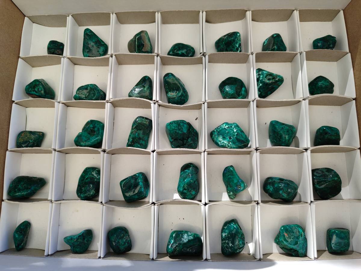 Polished Dioptase Free Forms x 35 From Likasi, Congo - Toprock Gemstones and Minerals 