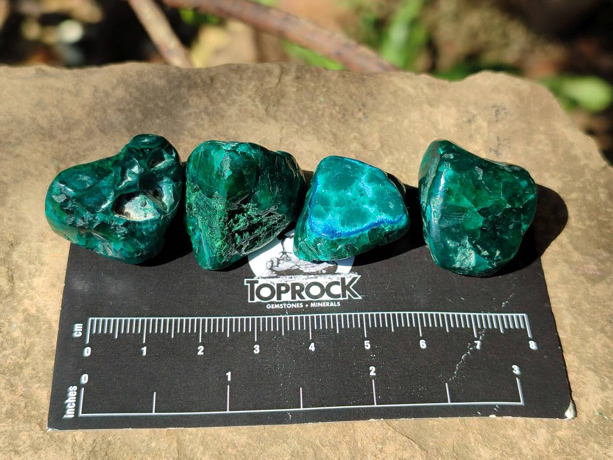 Polished Dioptase Free Forms x 35 From Likasi, Congo - Toprock Gemstones and Minerals 