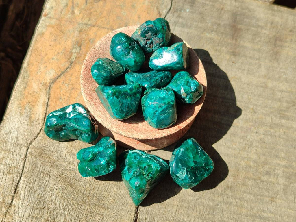 Polished Dioptase Free Forms x 35 From Likasi, Congo - Toprock Gemstones and Minerals 