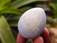 Polished Blue Calcite Eggs x 20 From Ihadilalana, Madagascar
