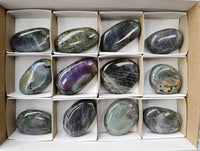 Polished Labradorite Galets x 12 From Tulear, Madagascar