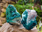 Natural Dioptase On Dolomite Specimens x 6 From Likasi, Congo - Toprock Gemstones and Minerals 