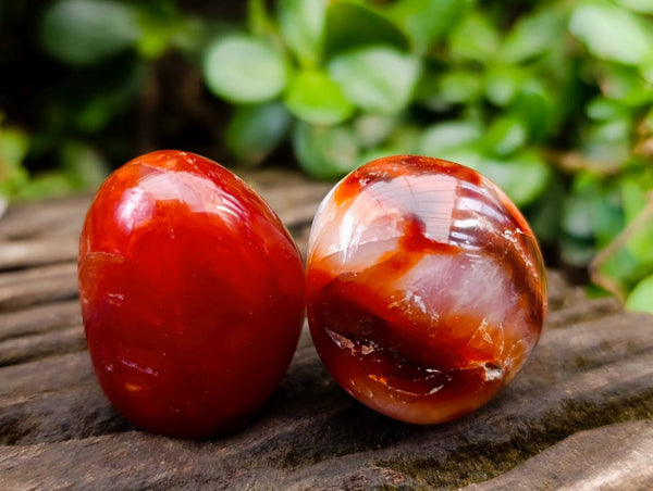 Polished Carnelian Agate Gemstone Galets x 20 From Madagascar