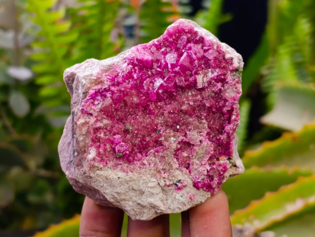 Natural Salrose Cobaltion Dolomite with Malachite Specimens x 6 From Kakanda, Congo - Toprock Gemstones and Minerals 