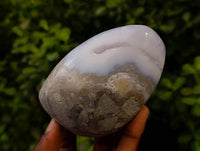 Polished Blue Lace Agate Standing Free Forms x 6 From Nsanje, Malawi