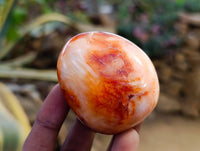 Polished Carnelian Agate Gemstone Galets x 12 From Madagascar