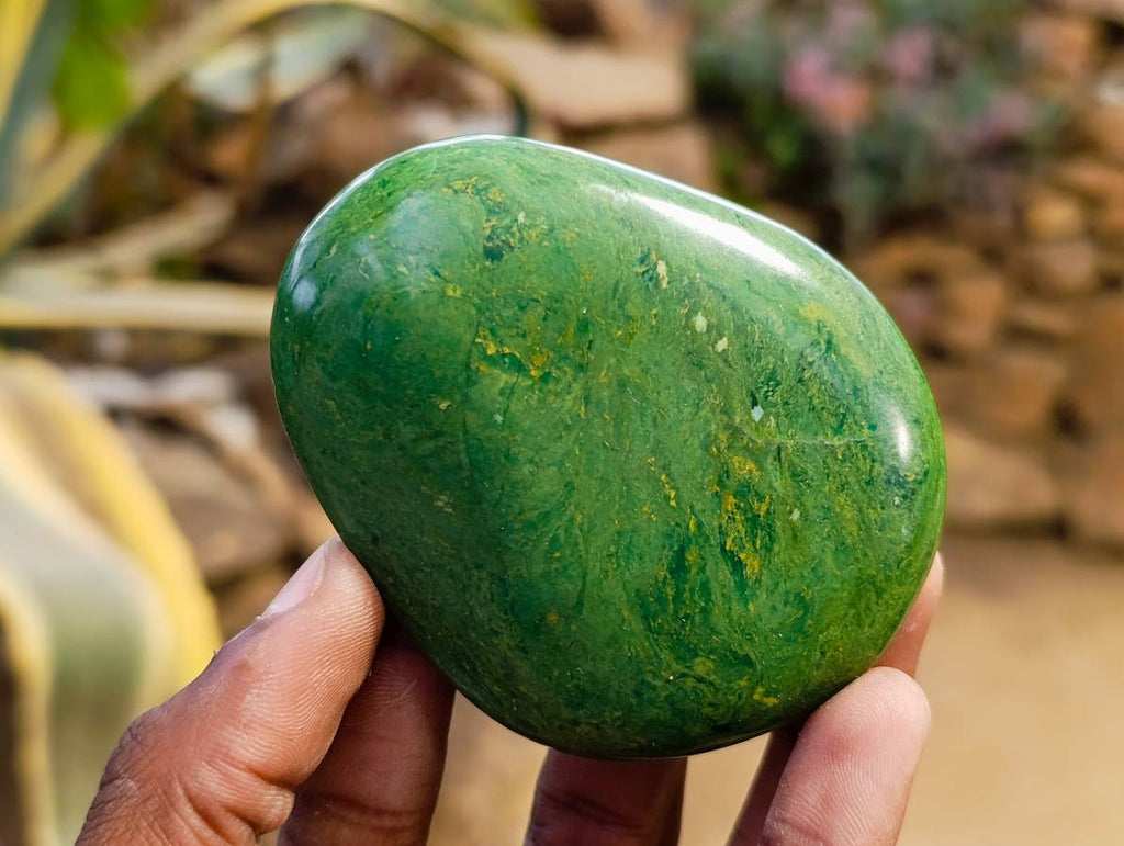 Polished Verdite Palm Stones x 6 From Zimbabwe - Toprock Gemstones and Minerals 