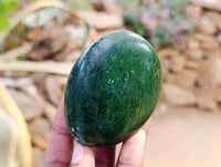 Polished Verdite Palm Stones x 6 From Zimbabwe