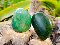 Polished Verdite Palm Stones x 6 From Zimbabwe