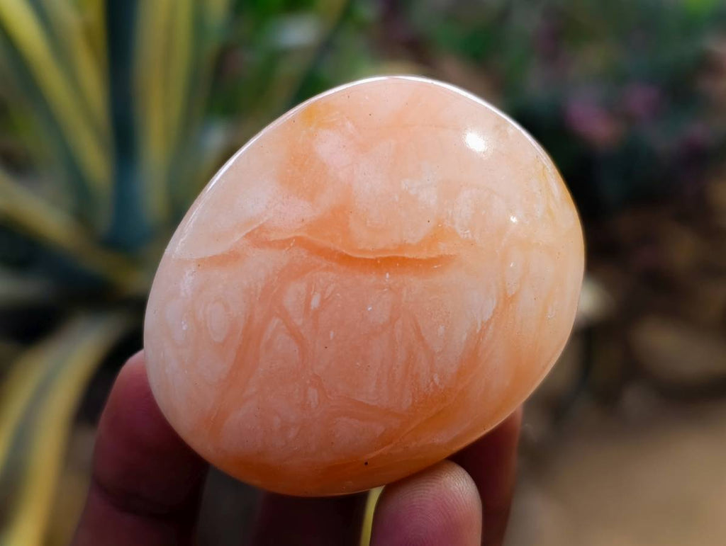 Polished Orange Twist Calcite Galets x 12 From Maevantanana, Madagascar - Toprock Gemstones and Minerals 
