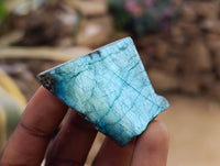 Polished On One Side Labradorite x 35 From Tulear, Madagascar