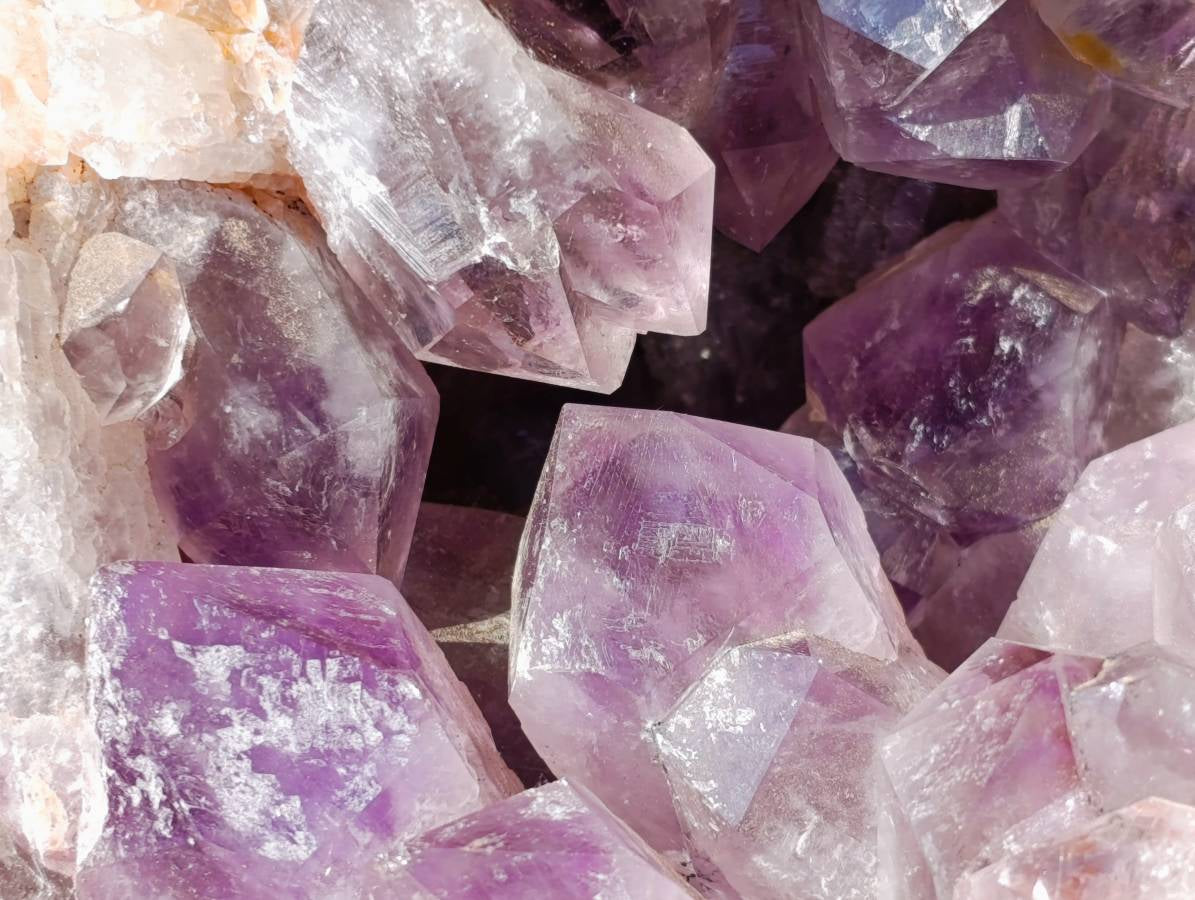 Natural Jacaranda Amethyst Quartz Crystal Geode x 1 From Mumbwa, Zambia - Toprock Gemstones and Minerals 