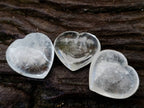 Polished Clear Quartz Crystal Hearts x 20 From Madagascar - Toprock Gemstones and Minerals 