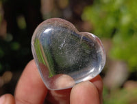 Polished Clear Quartz Crystal Hearts x 20 From Madagascar