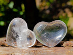 Polished Clear Quartz Crystal Hearts x 20 From Madagascar - Toprock Gemstones and Minerals 