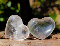 Polished Clear Quartz Crystal Hearts x 20 From Madagascar
