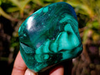 Polished Flower Banded Malachite Free Forms x 6 From Congo - Toprock Gemstones and Minerals 